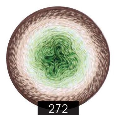 Пряжа YarnArt Flowers 272 (аспарагус/белый/шоколад)