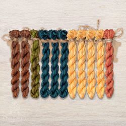 НМул-ИМР168-2322-5 Набор ниток OwlForest для схем «Индейские мотивы» (ПНК) 5 цветов «Рыбы» 32 каунт в 2 нити