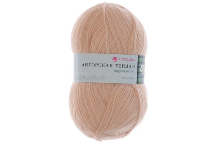 Пряжа ПЕХОРКА Ангорская тёплая // 100 // 442 // Натуральный