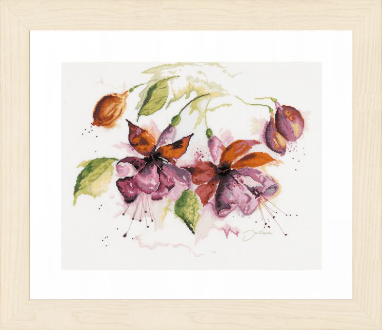 PN-0008026 Набор для вышивания LANARTE "Fuchsia In Watercolour"