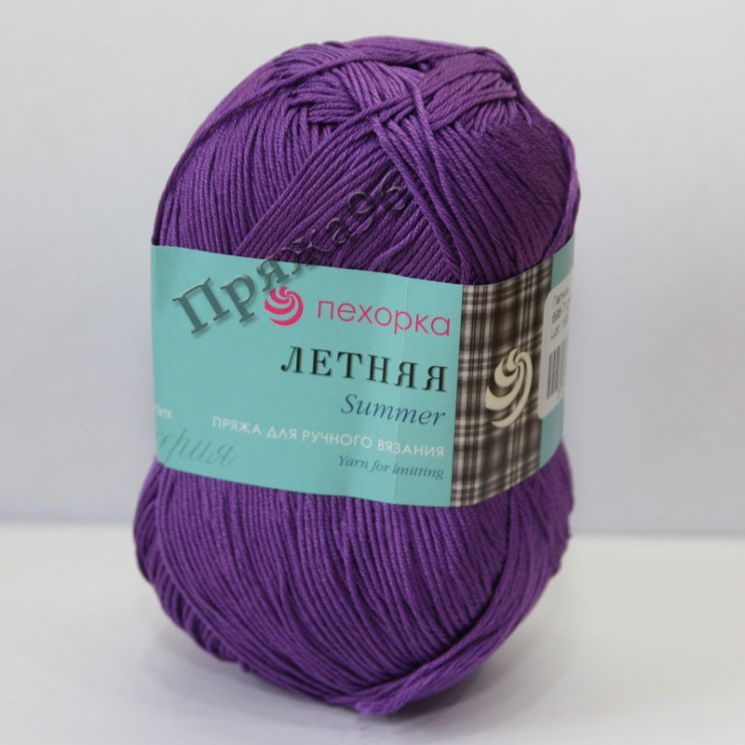 Пряжа Летняя_Пехорка // 072 // 698 // Темно-фиолетовый