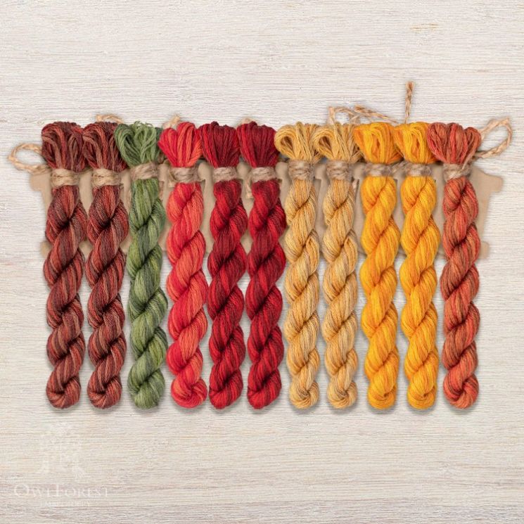 Набор ниток OwlForest для схемы «Летучий корабль. День» (DMC) 32, 36 каунт в 2 нити НМул-ЛКД209-3322