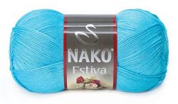 Пряжа Estiva 6954 Голубая бирюза