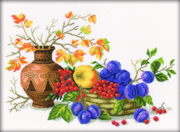 Набор для вышивания крестом РТО "Чаша со сливой" М188